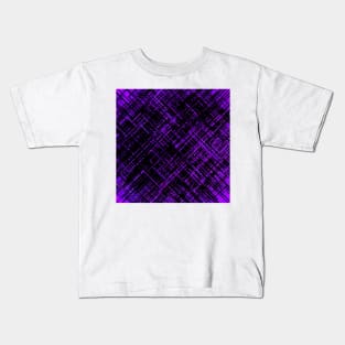 Criss-cross Pattern, Purple Kids T-Shirt